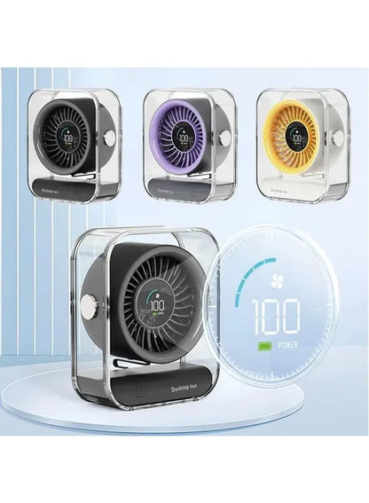 CAFELE Transparent Desktop Fan Black