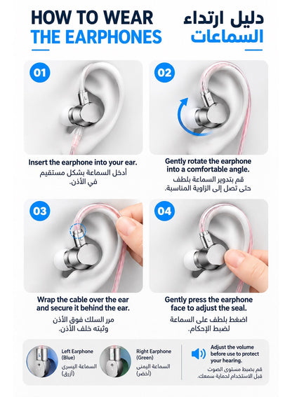 Misiom Taurus II IEM Type-C Gaming Earphones with Microphone, Built-In SPV6040 DAC Decoder, 11mm High-Performance Dynamic Driver with Carbon-Dome Diaphragm, Zinc-Alloy Shell, 20Hz – 40kHz HiFi Sound