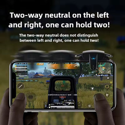 MEMO AK05 4 Finger Mobile Phone Sensitive Game Trigger for PUBG Aim Shooter L1 R1 ABS/Alloy Key Button for IOS Android Universal - MOBILE ONLY