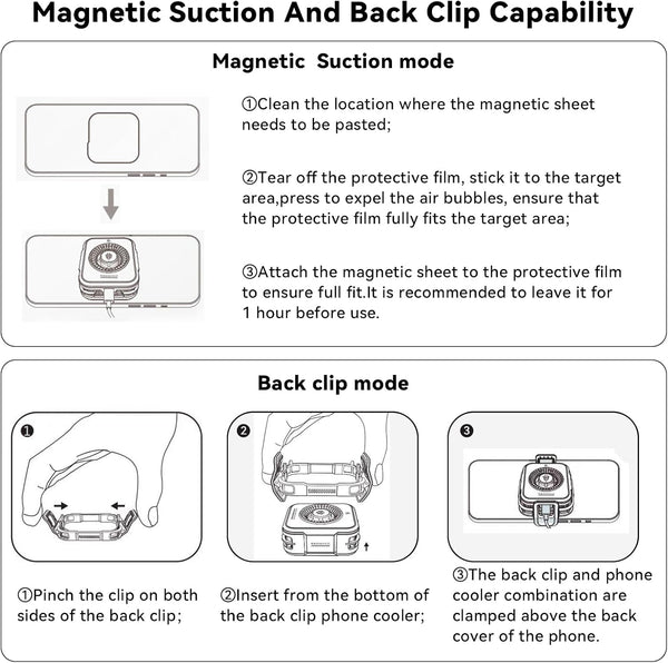 RedMagic 5 Magnetic Mobile Cooler for Gaming, 30W with CLIPS for Tablet and Mobile