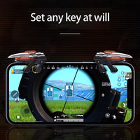 MEMO AK06 Automatic Laser Gaming Mobile Triggers, Super Fast Shooting, 25mAh long-lasting battery,High-Frequency Burst Mode, Alloy Buttons, iPhone/Android Compatible, PUBG Battlefield Accessory
