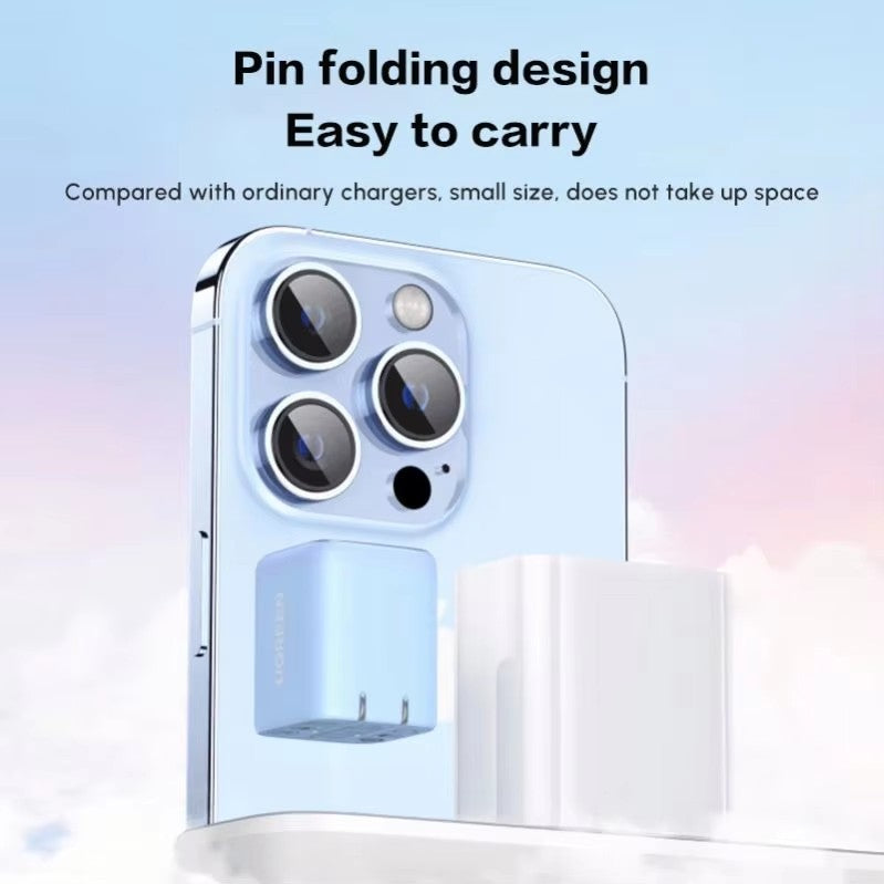 يوجرين شاحن سفري PD USB-C شاحن هاتف محمول 20W شاحن سريع PD محول طاقة USB-C للشحن السريع للآيفون برو ماكس
