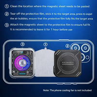 Magnetic Suction Sheet for Cell Phone Cooler by RedMagic, for Phones and Tablets, 2 pcs Thermally Conductive Steel Plate with Strong Adhesive, Compatible for Most Cooling Devices or Magnetic Attachments
