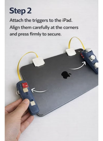 PAD Piano Triggers Automatic 10-Finger Gaming Triggers FV8 for iPad & Tablets –Professional Magnetic Control, High Responsiveness, No Screen Blocking, Compatible with iPad Pro, RedMagic Astra, RedMagic Nova, and All iPads for PUBG Mobile and Other Games