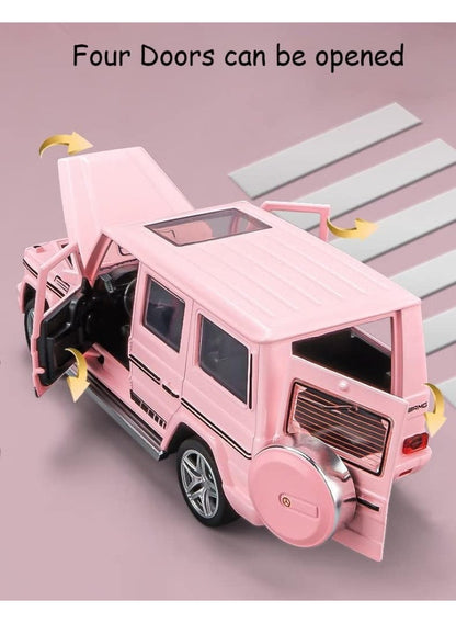 Mercedes-Benz G65 G-Class Pink Model SUV – Premium Collectible Toy Car with Opening Doors, Luxury Display Model for Office Desk, Home Decor, Kids’ Rooms, Car Collection & Gifts