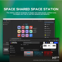 Mirabox H1 8 in 1 Smart Docking Station with Built-in Touch Display Screen, Mult