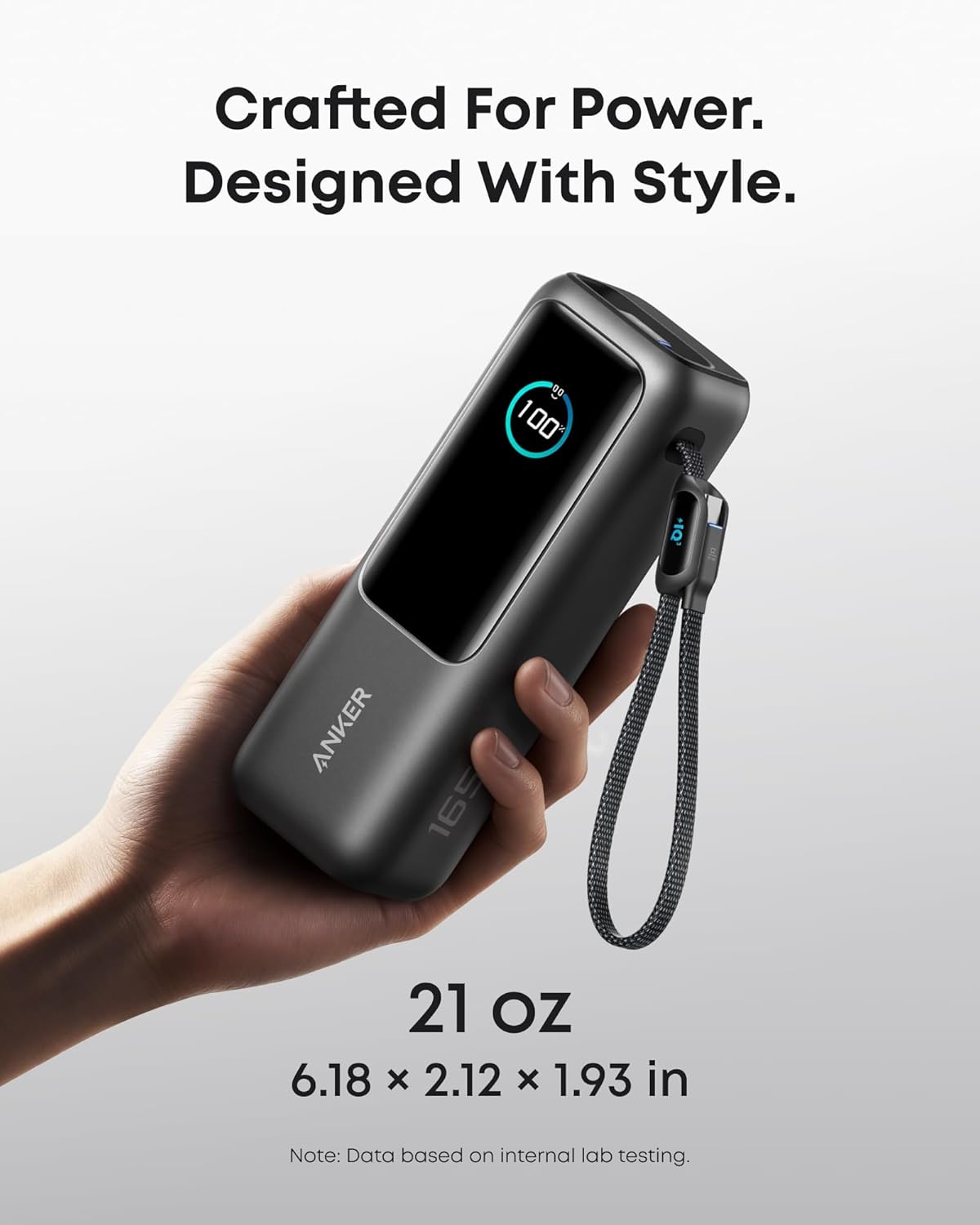 Anker Laptop Power Bank, 25,000mAh Portable Charger with Triple 100W USB-C Ports, Built-in Retractable Cables, Flight-Approved for Travel, iPhone 17/16 Series, Samsung, and More