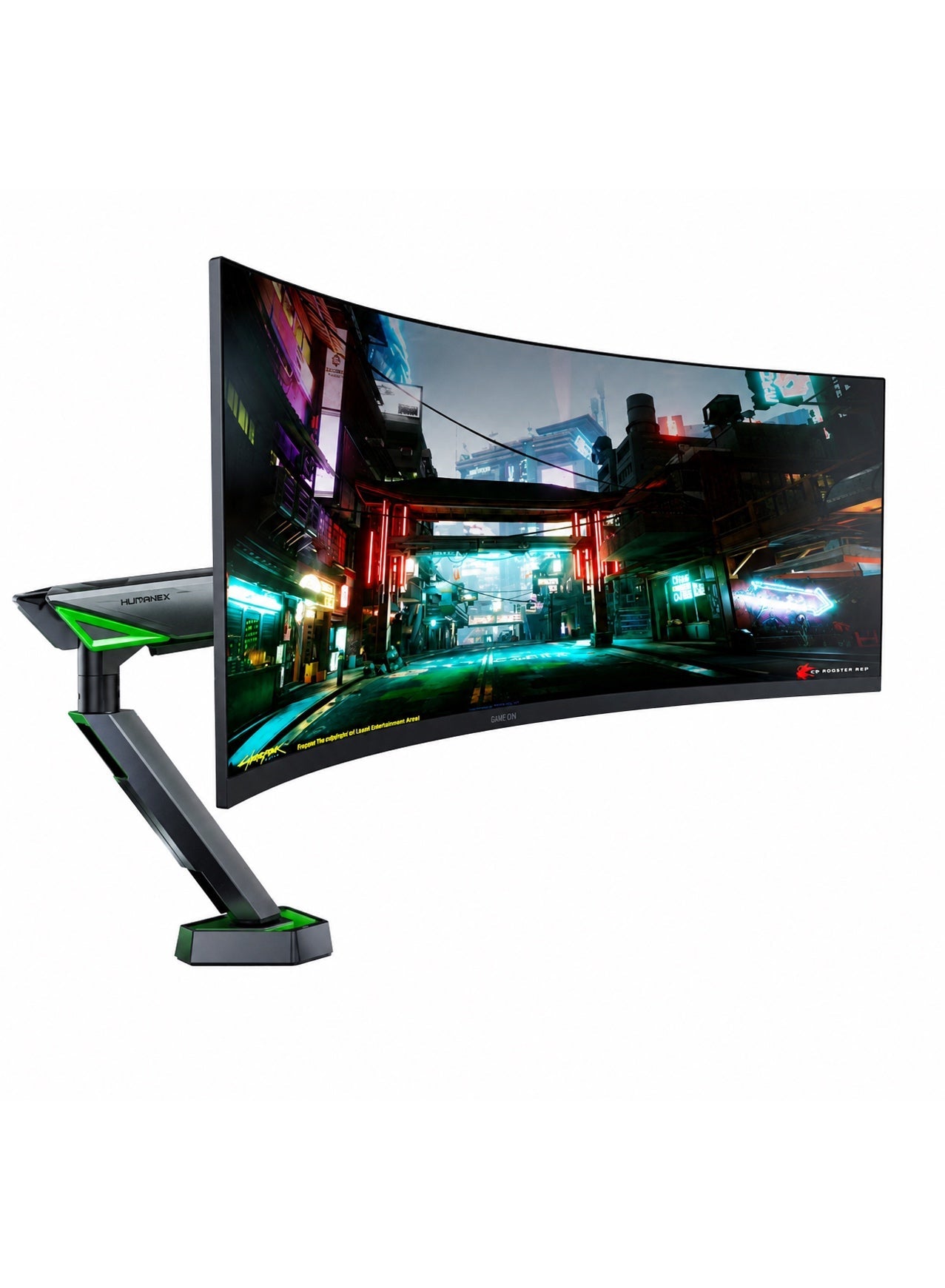 Gaming Monitor Arm & Single Monitor Stand, Heavy Duty RGB Desk Mount for 17–45″ Screens, Supports up to 16 kg, Full-Motion Tilt, Swivel & 360° Screen Rotation, Infinity Mirror with 20 RGB Lighting Modes, VESA 75×75 / 100×100, Built-In Cable Management