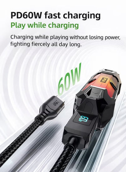 PIVA X41 4-in-1 USB-C Gaming Hub & Docking Station with DAC Sound Card, 60W PD Fast Charging, 3.5mm Audio Jack, USB Data Port, RGB Lighting – Compatible with iPhone, iPad, Android, RedMagic & Laptops