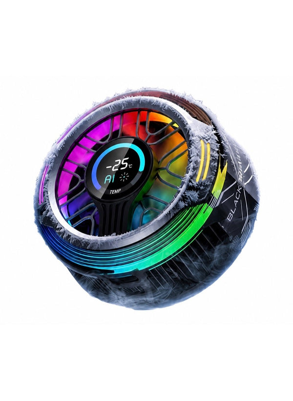 Black Shark Phone Cooler 6 Pro Magnetic Phone/Tablet Cooler – 35W Ultra-Cooling Gaming Fan with Smart Display, APP Smart Temperature Control, Magnetic Suction Sheet – For iPhone, RedMagic, Samsung, Android, iPad & Tablets (Perfect for PUBG Mobile, COD & H