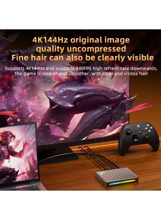 PIVA VD15 4K 144Hz & 360Hz Pass-Through Video Capture Card for Live Streaming an