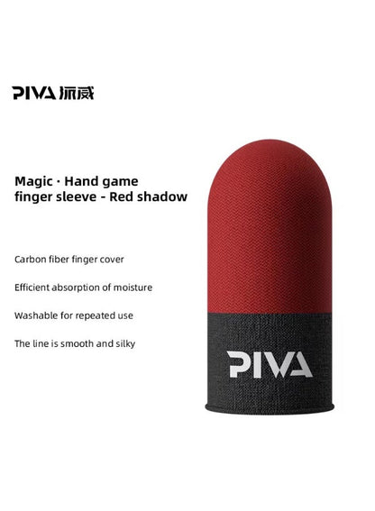 PIVA 10 Mobile Gaming Finger Sleeves – Frost Cold Silver Fiber Touchscreen Finge