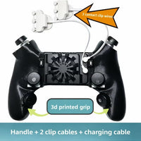Mobile Piano 6-Finger Automatic Gaming Triggers with Integrated Cooler – Laser Precision Controller, Ultra-Fast Response, No Screen Blocking, Compatible with iPhone, RedMagic, Samsung & All Smartphones, Ideal for PUBG Mobile & Other Games