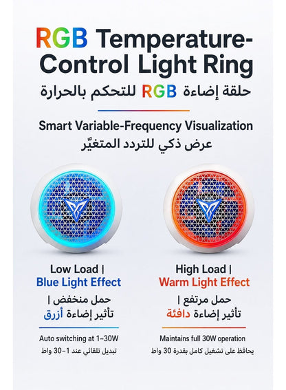 Phone Cooler Flydigi B9X Magnetic Phone / iPad Cooler, 30W (-45°C) RGB Magnetic Cooling Fan with App Control, Ultra-Quiet Portable Cooling Pad, Strong Magnetic Attachment for iPhone, Android, RedMagic & iPad – Built for Intense Gaming