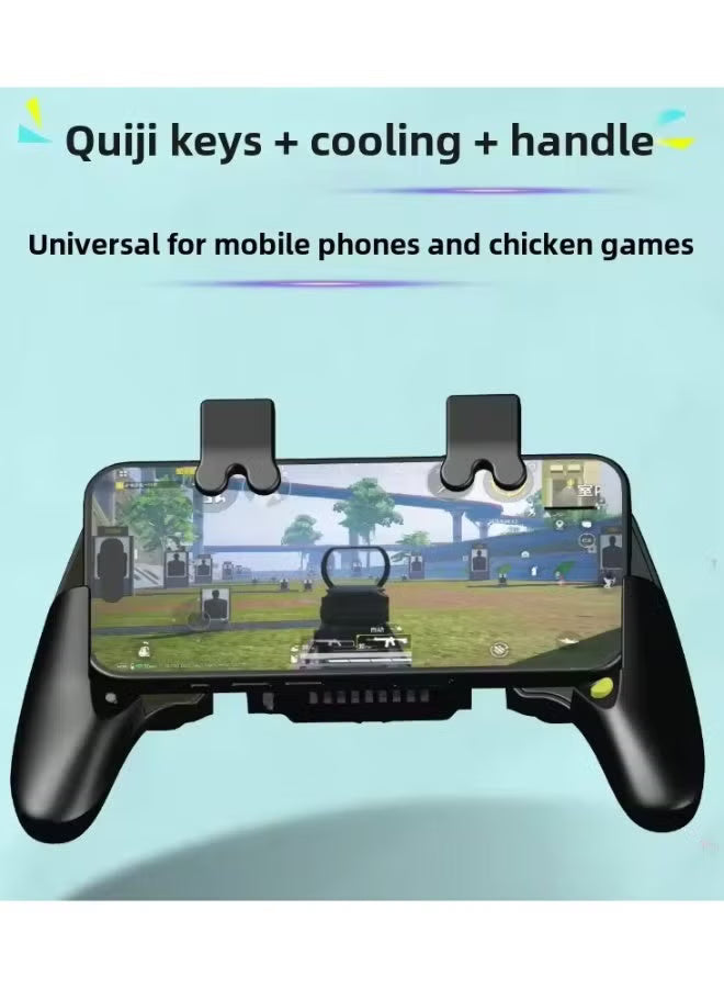 Mobile Piano 6-Finger Automatic Gaming Triggers with Integrated Cooler – Laser Precision Controller, Ultra-Fast Response, No Screen Blocking, Compatible with iPhone, RedMagic, Samsung & All Smartphones, Ideal for PUBG Mobile & Other Games
