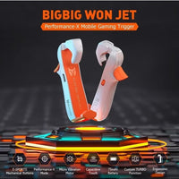 BIGBIG WON Automatic Laser Gaming Mobile Triggers, Super Fast Shooting, 75mAh long-lasting battery,High-Frequency Burst Mode, Alloy Buttons, iPhone/Android Compatible, PUBG Battlefield Accessory - 2 pieces left and right