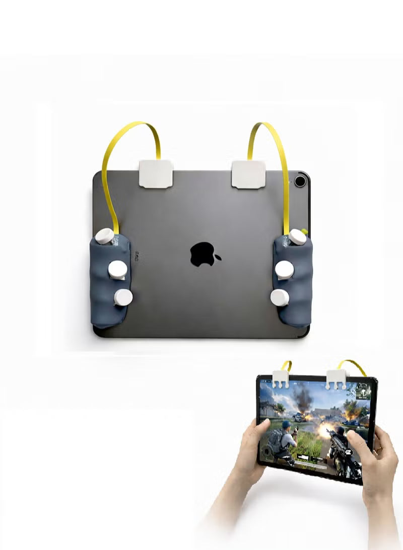 iPAD Piano Triggers Automatic 6-Finger Gaming Triggers for iPad & Tablets –Professional Magnetic Control, High Responsiveness, No Screen Blocking, Compatible with iPad Pro, RedMagic Astra, RedMagic Nova, and All iPads for PUBG Mobile