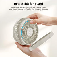 SmartDevil USB Desk Fan, Small Personal Desktop Table Fan with Strong Wind, Quiet Operation Portable Mini Fan for Home Office Bedroom Table and Desktop (white)
