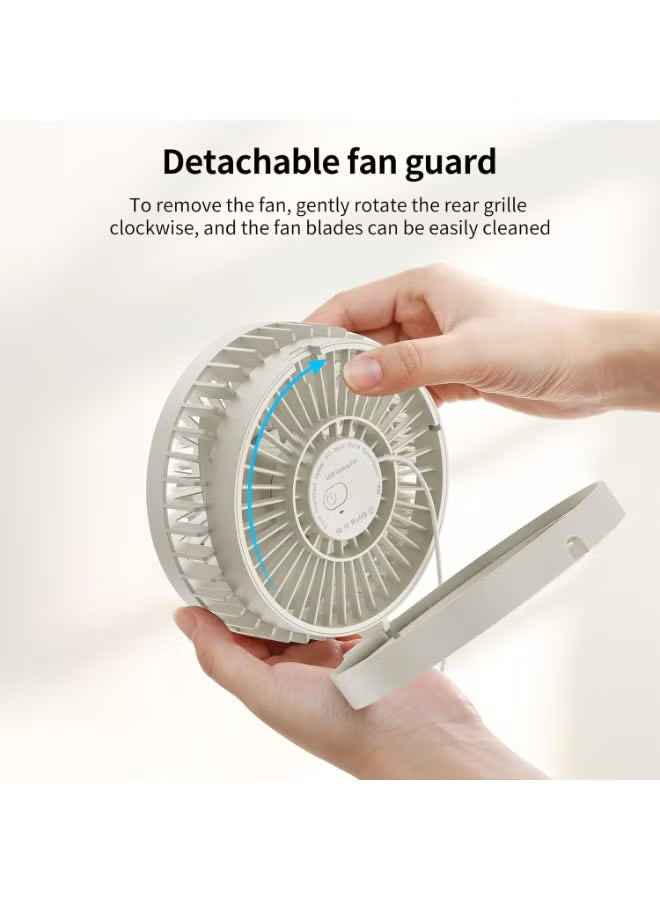 SmartDevil USB Desk Fan, Small Personal Desktop Table Fan with Strong Wind, Quiet Operation Portable Mini Fan for Home Office Bedroom Table and Desktop (white)