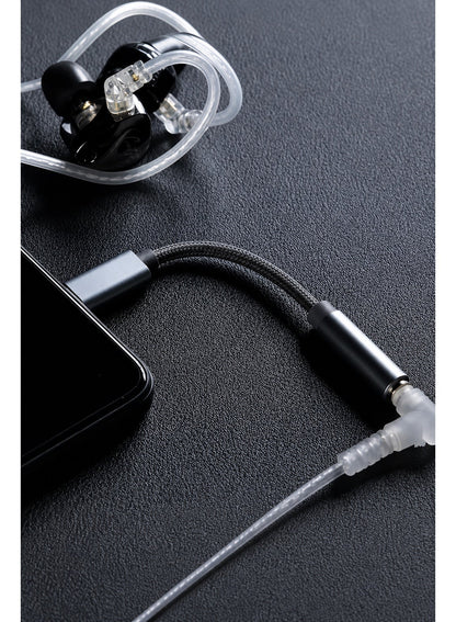 KZ AM01 USB-C to 3.5mm DAC Headphone Amplifier Adapter — Universal USB-C Hi-Res Audio Decoder with Dual Independent DAC & Amplifier Chips, Supports High-Impedance Headphones up to 600Ω — Compatible with USB-C Devices (Android, iPhone 15+/iPad
