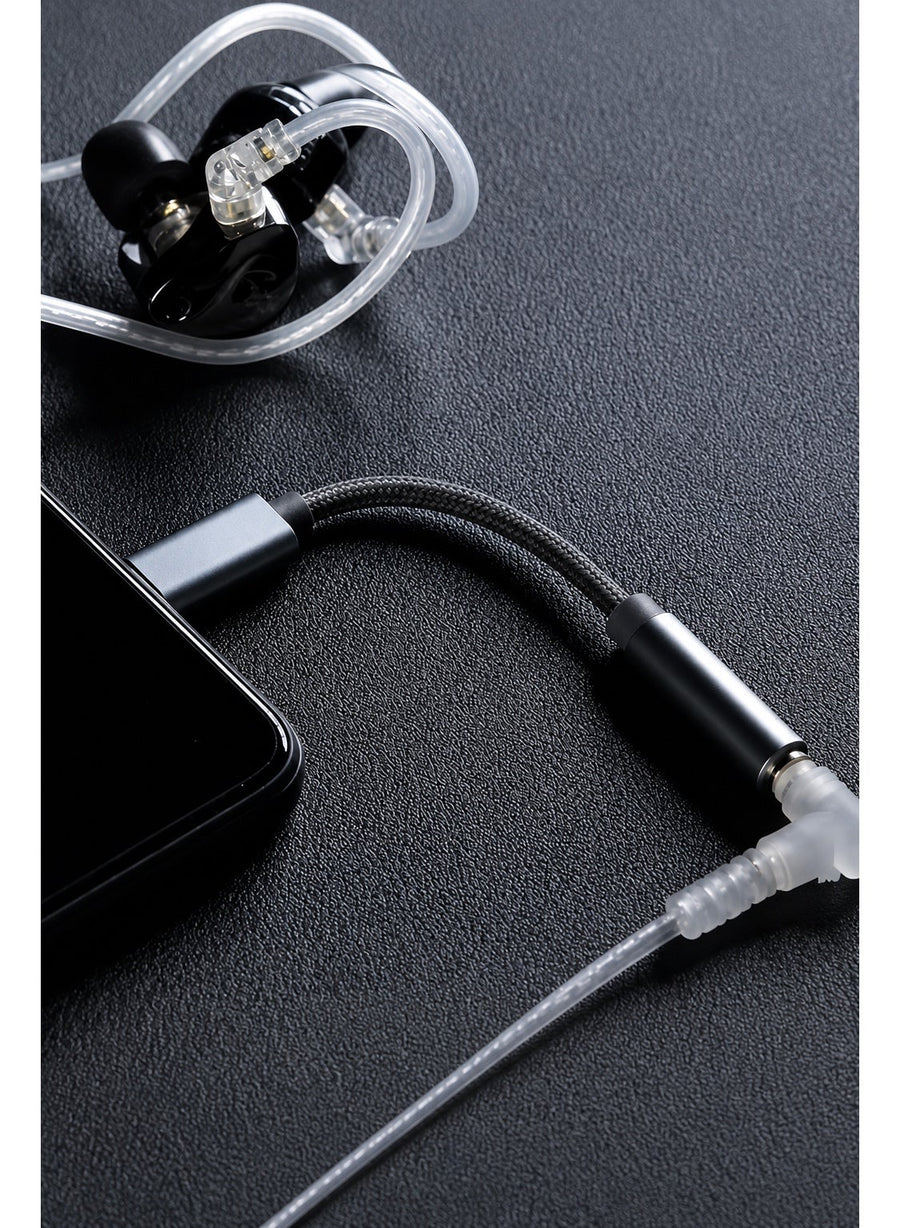 KZ AM01 USB-C to 3.5mm DAC Headphone Amplifier Adapter — Universal USB-C Hi-Res Audio Decoder with Dual Independent DAC & Amplifier Chips, Supports High-Impedance Headphones up to 600Ω — Compatible with USB-C Devices (Android, iPhone 15+/iPad