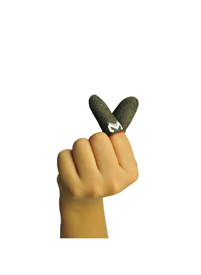 MEMO FS01 Gaming Finger Sleeves – Anti-Sweat, High Sensitivity Touch Screen Fingertips, Anti-Slip & Breathable for Smooth Mobile Gaming Control – Compatible with iPhone, iPad, RedMagic, Samsung – Ideal for PUBG, COD & FPS Gaming (1 Pair - 2 PCS)