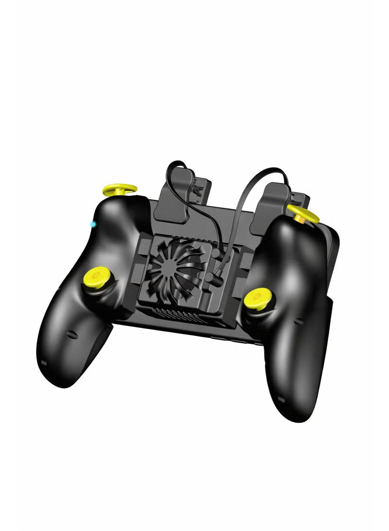 Mobile Piano 6-Finger Automatic Gaming Triggers with Integrated Cooler – Laser Precision Controller, Ultra-Fast Response, No Screen Blocking, Compatible with iPhone, RedMagic, Samsung & All Smartphones, Ideal for PUBG Mobile & Other Games