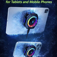 Phone Cooler Black Shark 5 Pro Magnetic Phone/Tablet Cooler – 35W Ultra-Cooling Gaming Fan with 45W Adapter, RGB LED, APP Smart Temperature Control, Detachable Handle – For iPhone, RedMagic, Samsung, Android, iPad & Tablets (Perfect for PUBG Mobile & COD)