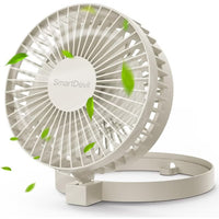SmartDevil USB Desk Fan, Small Personal Desktop Table Fan with Strong Wind, Quiet Operation Portable Mini Fan for Home Office Bedroom Table and Desktop (white)
