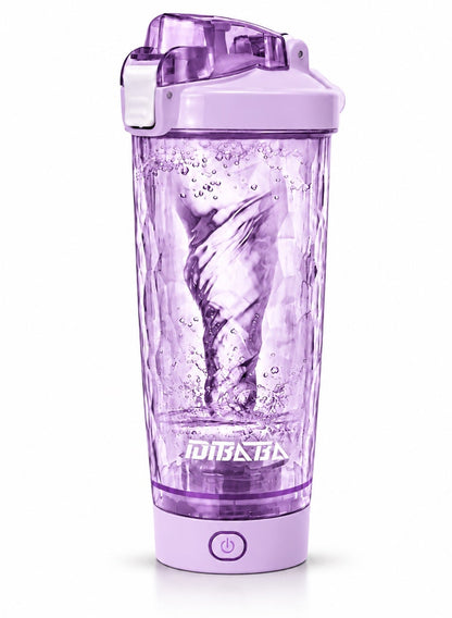 Electric Shaker Bottle 700ml, Automatic 6500RPM Protein Shaker Cup for Gym, Fitness, Sports & Workout, Magnetic Charging, One-Touch Mixing, Detachable Washable BPA-Free Tritan Cup for Protein Powder, Coffee, Milk, Pre-Workout & Shakes - Purple