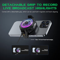 Black Shark Cooler 4 Pro Magnetic Phone and Ipad Cooler + magnetic sheet - Compatible with Smartphones, iPads – Includes Magnetic Base and Clip