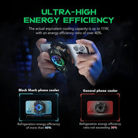 Black Shark FunCooler 4 Pro Phone Cooler + magnetic sheet – Compatible with 67-88mm iPhone and Android Phones – For Phone Use Only (LEBANON ONLY)