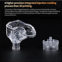 Z Castor IEM Harman Target Version With Improved Bass Version IEM In-Ear Earphones – Dual Dynamic Drivers (10mm + 8mm), Tunable Sound with 4 Adjustment Switches (16 Profiles), Noise Isolating, 3.5mm, 0.75mm 2-Pin, Gray With Mic - Bass Version