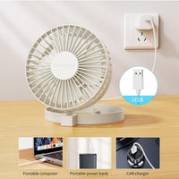 SmartDevil USB Desk Fan, Small Personal Desktop Table Fan with Strong Wind, Quiet Operation Portable Mini Fan for Home Office Bedroom Table and Desktop (white)