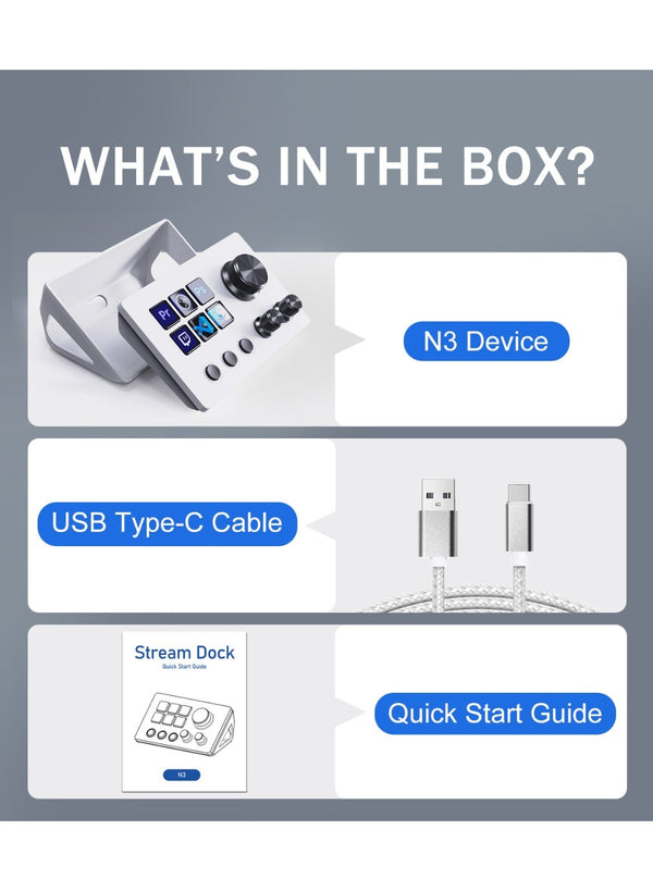 MiraBox N3 Stream Controller Deck V3 with 6 Programmable LCD Keys, 3 Multifunction Rotary Dials and 3 Tactile Buttons, Stream Deck Macro Controller for Live Streaming, Gaming, Audio Control, OBS Studio, Twitch, YouTube, Windows and Mac