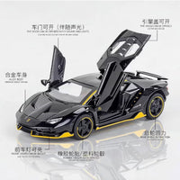 Lamborghini Centenario LP770-4 Concept – Premium Black and Gold Diecast Model Car with Opening Gullwing Doors, Perfect for Gifts, Office Desk Decoration, Kids’ Rooms, and Collectors