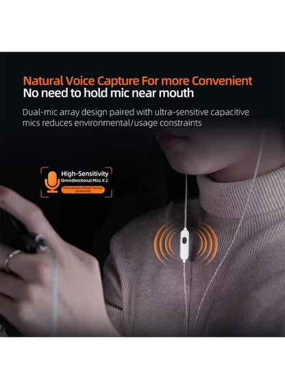 KZ M2 Type-C 0.78mm Silver-Plated Earphone Upgrade Cable, featuring Dual Microphones, High-Performance DAC Chip, Hi-Fi Audio Decoding, and Adjustable Sound Modes. Premium 0.78mm Type-C IEM Cable compatible with KZ ZS10 Pro 2 and other 0.78mm pin earphones