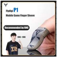 Flydigi Original P1 Silver Cloth Gaming Finger Sleeves, Ultra-Thin 0.3mm, Superconductive FlySilver Fabric, Zero-Lag Touch, Breathable & Sweat-Resistant – Compatible with iPhone, iPad, RedMagic, Samsung – PUBG, COD & FPS Gaming (1 pair - 2 PCS)