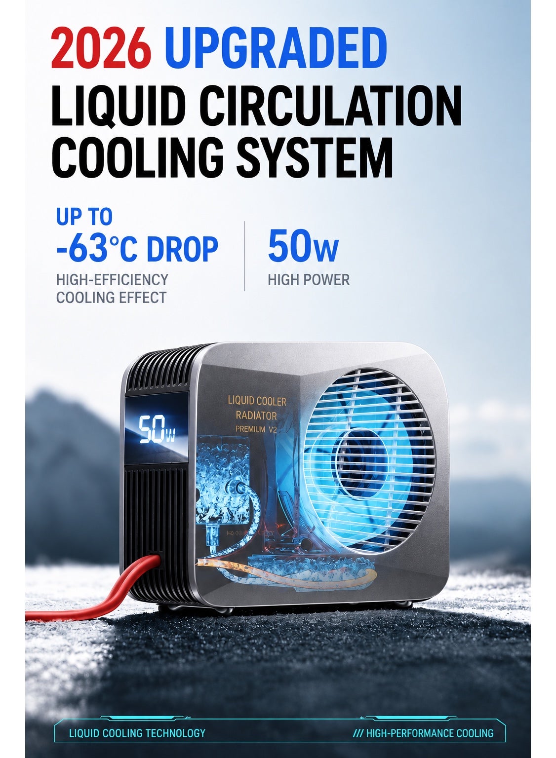 Ni-SHEN Nishen 50W Liquid Cooling Phone & Tablet Cooler – Premium Version - Magn