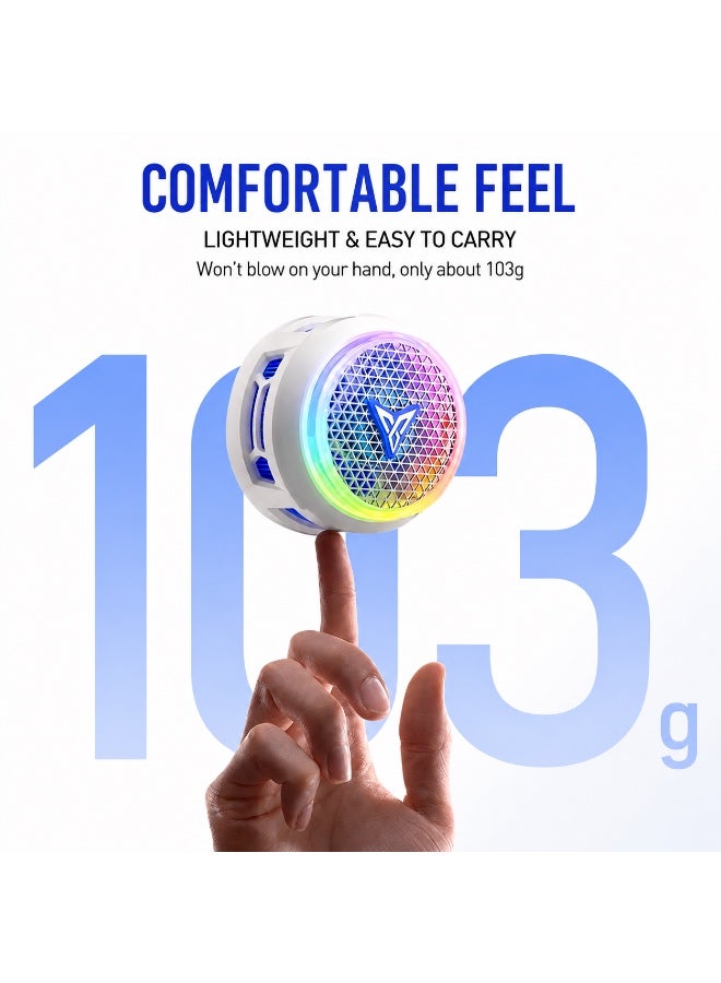 Flydigi B9X Phone & iPad Cooler, 30W (-45°C) RGB Magnetic Cooling Fan with App Control, Ultra-Quiet Portable Cooling Pad, Strong Magnetic Attachment for iPhone, Android, RedMagic & iPad – Built for Intense Gaming, Perfect for FPS Games like PUBG Mobile &