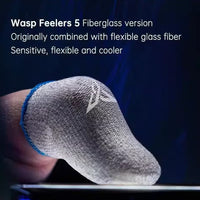 Flydigi Original Beehive V5 Flexible Fiberglass Gaming Finger Sleeves – Ultra-Smooth, High Sensitivity Touch, Sweat-Proof & Anti-Slip, Professional Mobile Gaming Thumb Sleeves – Compatible with iOS, Android, PUBG, COD & FPS Games (1 Pair - 2 PCS)