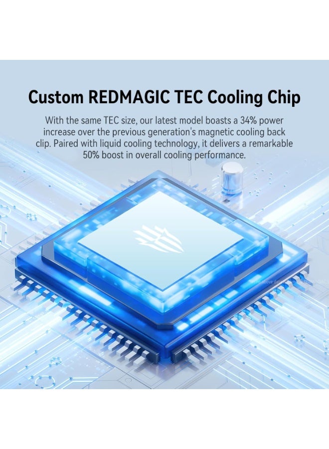 Phone Cooler RedMagic 5 Pro Magnetic Phone/Tablet Cooler – 36W Ultra-Cooling Gaming Fan with Graphene Heatsink, Magnetic Mount & Clip – Cooling Fan For Smartphones, Tablets, iPad & Steam Deck (Perfect for PUBG Mobile, COD & More), Silver Black