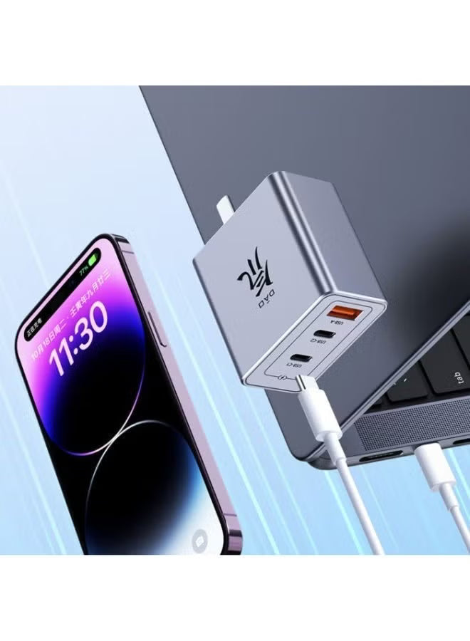 RedMagic 65W GaN5 Fast Charger, Triple-Port Power Adapter (2× USB-C + 1× USB-A) — Phones, Tablets & Laptops (No Cable, US Plug)