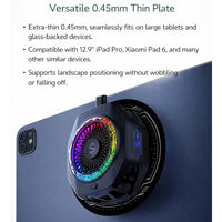 Magnetic Suction Sheet for Tablet Cooler by Black Shark, for Tablets, Thermally Conductive Steel Plate with Strong Adhesive, Compatible for Most Cooling Devices or Magnetic Attachments - for iPAD Pro, Xiaomi Pad, and many other Tablets