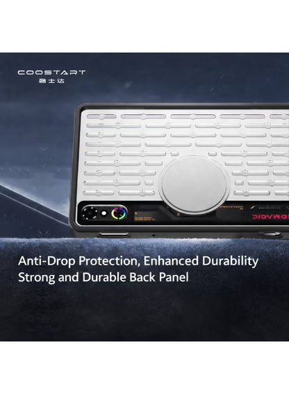 حقيبة حماية وغطاء تبريد RedMagic Astra من Coostart – تصميم مجوف لتبديد الحرارة، دعم مغناطيسي لتثبيت المبرد، مادة عالية الشفافية، مقاوم للصدمات، فائق الرقة والخفة لألعاب