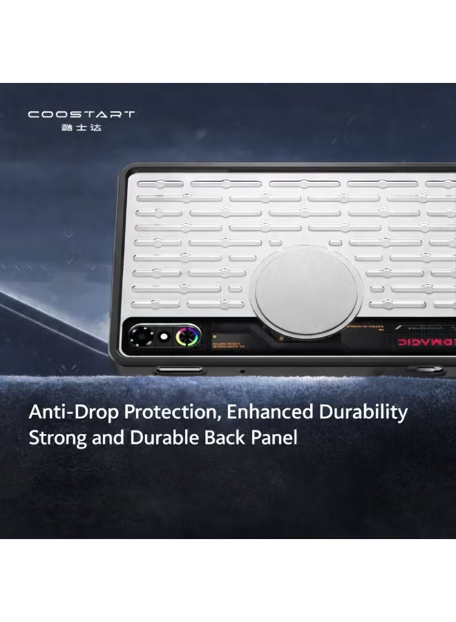 RedMagic Astra Cooling Protective Case and Cover By Coostart – Hollow Design for Heat Dissipation, Magnetic Support for Cooler Attachment, High-Transparency Clear Material, Shock-Resistant, Ultra-Thin and Lightweight for Gaming