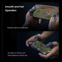 Flydigi Original P1 Silver Cloth Gaming Finger Sleeves, Ultra-Thin 0.3mm, Superconductive FlySilver Fabric, Zero-Lag Touch, Breathable & Sweat-Resistant – Compatible with iPhone, iPad, RedMagic, Samsung – PUBG, COD & FPS Gaming (1 pair - 2 PCS)