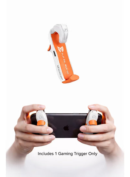 BIGBIG WON شفتات ألعاب موبايل ليزر تلقائية، إطلاق نار سريع جداً، بطارية 75mAh طويلة الأمد، وضع انفجار عالي التكرار، أزرار من الفولاذ المقسى، متوافق مع iPhone/Android، ملحق PUBG Battlefield - قطعة واحدة فقط