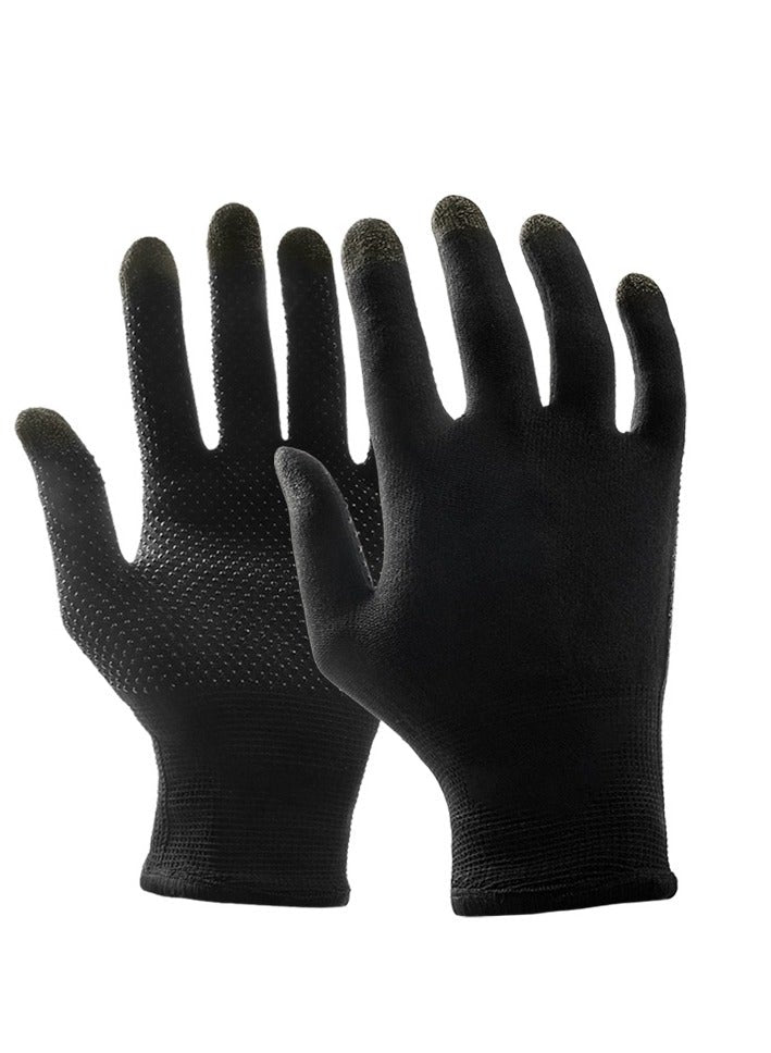 MEMO Carbon Fiber Full Finger Gaming Gloves – High Sensitivity Touch, Breathable & Sweat-Proof, Anti-Slip for Smooth & Precise Control – Compatible with iPhone, iPad, RedMagic, Samsung – Ideal for PUBG, COD & FPS Gaming (1 Pair - 2 PCS)