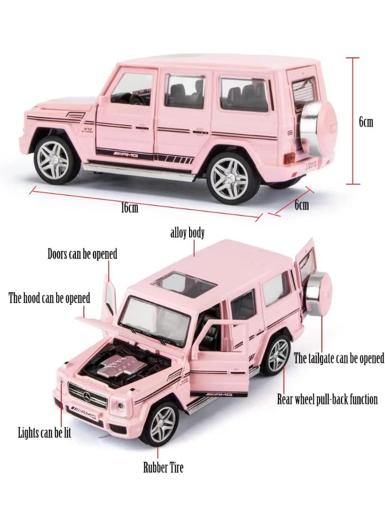 Mercedes-Benz G65 G-Class Pink Model SUV – Premium Collectible Toy Car with Opening Doors, Luxury Display Model for Office Desk, Home Decor, Kids’ Rooms, Car Collection & Gifts